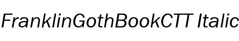 FranklinGothBookCTT Italic font preview