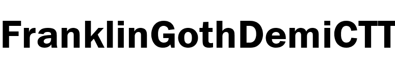 FranklinGothDemiCTT font preview