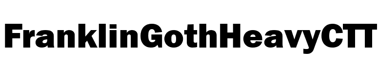 FranklinGothHeavyCTT font preview