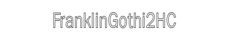 FranklinGothi2HC font preview