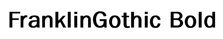 FranklinGothic Bold font preview