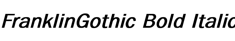 FranklinGothic Bold Italic font preview
