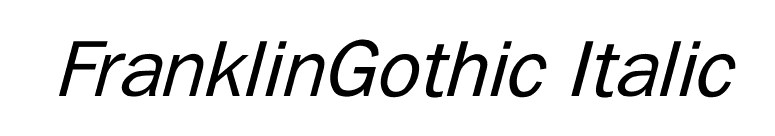 FranklinGothic Italic font preview