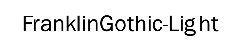 FranklinGothic-Light font preview
