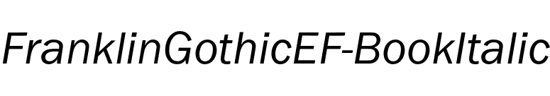 FranklinGothicEF-BookItalic font preview