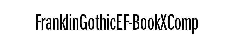 FranklinGothicEF-BookXComp font preview