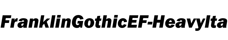 FranklinGothicEF-HeavyIta font preview