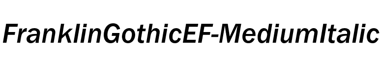 FranklinGothicEF-MediumItalic font preview