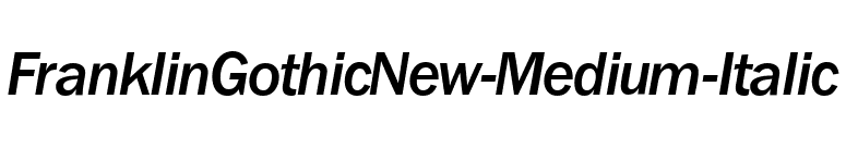 FranklinGothicNew-Medium-Italic font preview