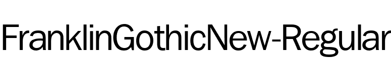 FranklinGothicNew-Regular font preview