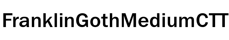 FranklinGothMediumCTT font preview