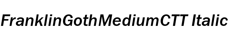FranklinGothMediumCTT Italic font preview
