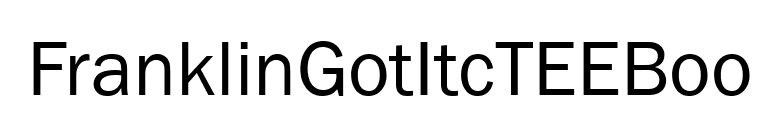 FranklinGotItcTEEBoo font preview