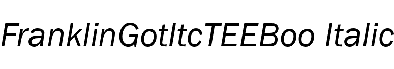 FranklinGotItcTEEBoo Italic font preview