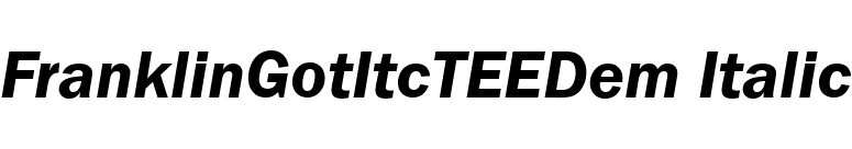 FranklinGotItcTEEDem Italic font preview