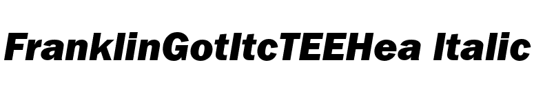 FranklinGotItcTEEHea Italic font preview