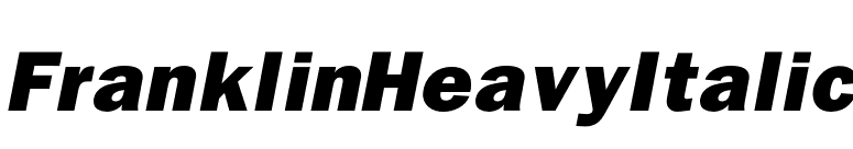 FranklinHeavyItalic font preview