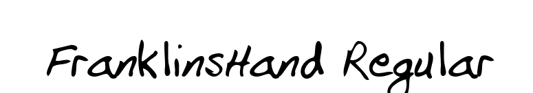 FranklinsHand Regular font preview