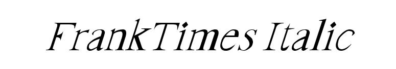 FrankTimes Italic font preview