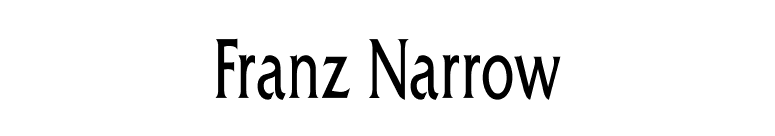 Franz Narrow font preview