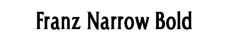 Franz Narrow Bold font preview