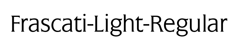 Frascati-Light-Regular font preview