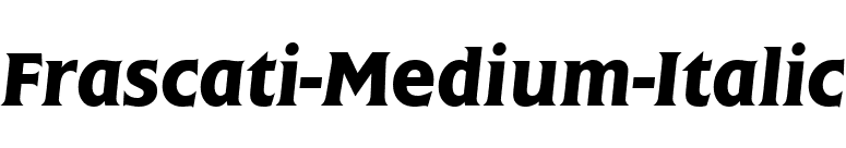 Frascati-Medium-Italic font preview