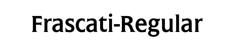 Frascati-Regular font preview