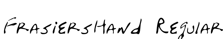 FrasiersHand Regular font preview