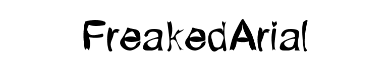 FreakedArial font preview