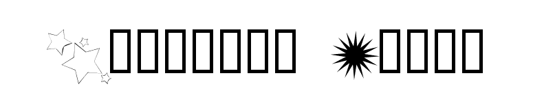 Freaking Stars font preview