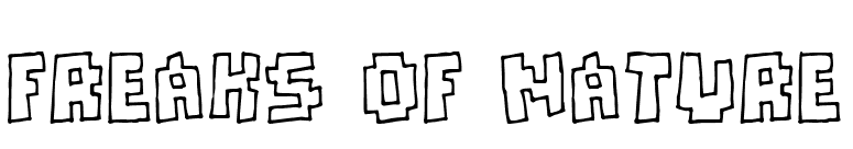 Freaks of Nature font preview