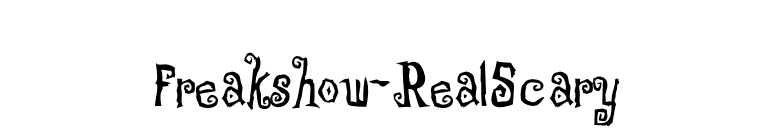 Freakshow-RealScary font preview