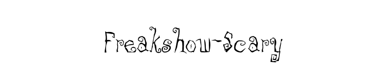 Freakshow-Scary font preview