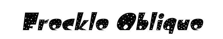 Freckle Oblique font preview