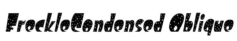 FreckleCondensed Oblique font preview