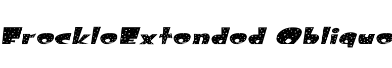FreckleExtended Oblique font preview