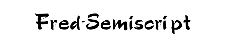 Fred-Semiscript font preview