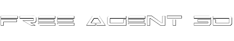 Free Agent 3D font preview