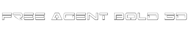 Free Agent Bold 3D font preview