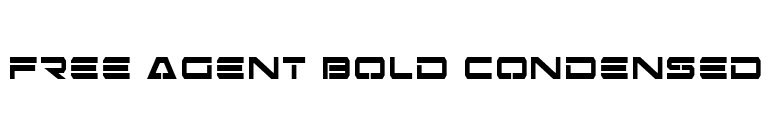 Free Agent Bold Condensed font preview