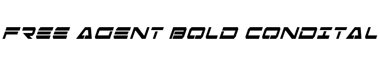 Free Agent Bold CondItal font preview