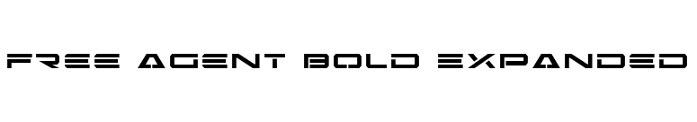 Free Agent Bold Expanded font preview