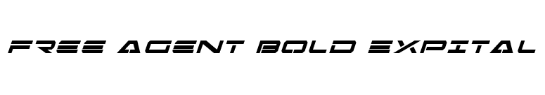 Free Agent Bold ExpItal font preview