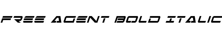 Free Agent Bold Italic font preview