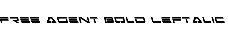 Free Agent Bold Leftalic font preview