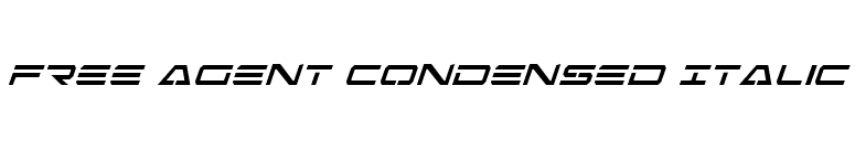 Free Agent Condensed Italic font preview