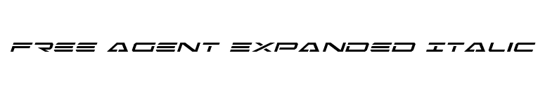 Free Agent Expanded Italic font preview