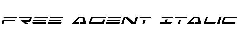 Free Agent Italic font preview
