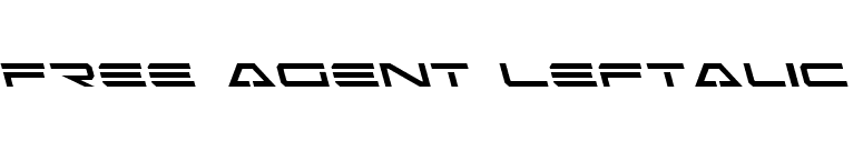 Free Agent Leftalic font preview